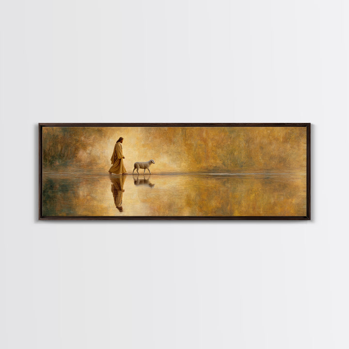 Paths Of Faith, Framed Canvas Print, Christian Wall Art, Christian Art Canvas, Panoramic Painting, Jesus Art Print, Christian Decor