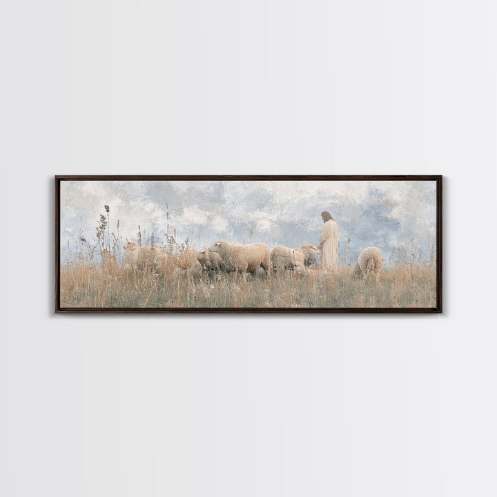 Fields Of Mercy | Framed Canvas Print | Extra Wide Art | Christian Wall Art | Christian Art Canvas | Jesus Art Print | Christian Decor