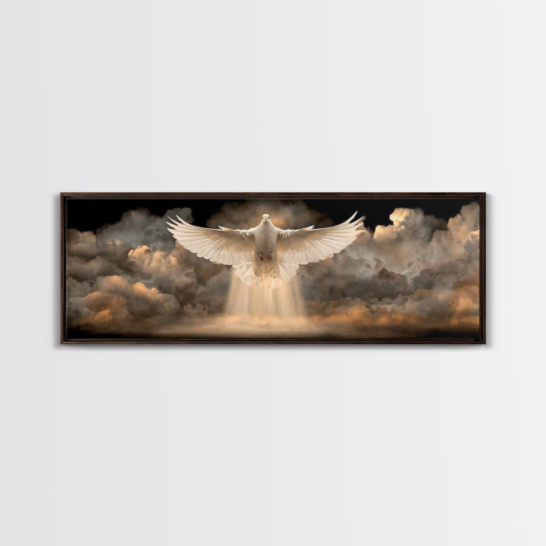 Ascension Glory – Framed Canvas Print – Christian Art – Christian Art Canvas – Panoramic Print – Jesus Painting – Christian Wall Art