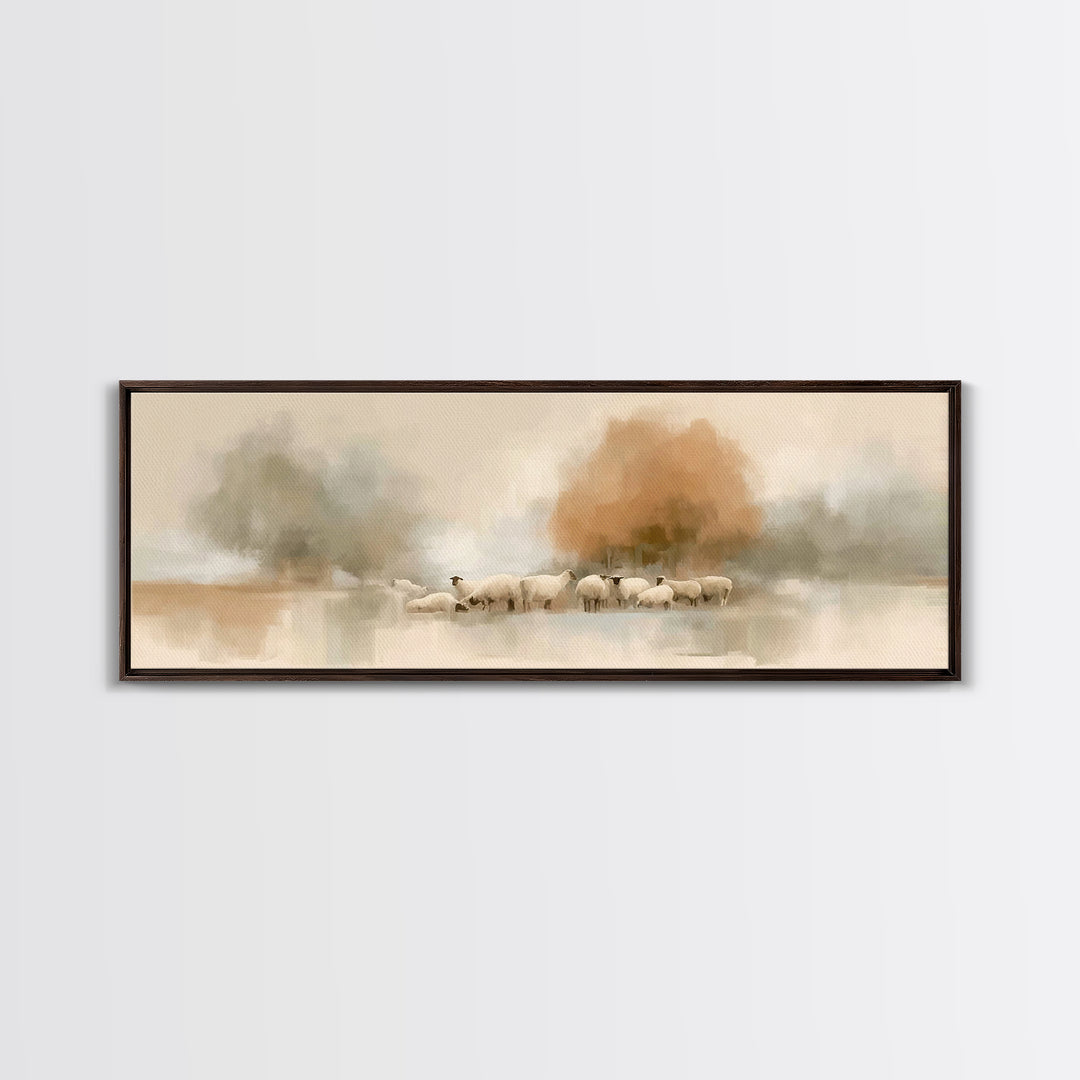 Autumn Flock Peace – Framed Canvas Print – Panoramic Print – Christian Wall Art – Christian Art Canvas – Christian Painting – Christian Gif