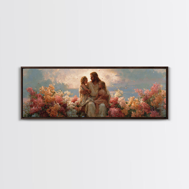 Endless Peace – Framed Canvas Print – Jesus Painting – Christian Art Canvas – Christian Wall Art – Panoramic Art – Christian Christmas