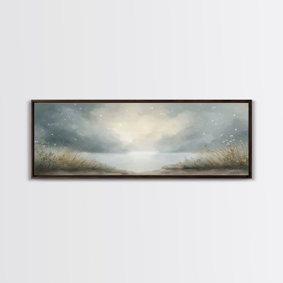Pathway Of Peace | Framed Canvas Print | Christian Wall Art | Christian Art Canvas | Jesus Painting | Panoramic Art | Christian Christmas A