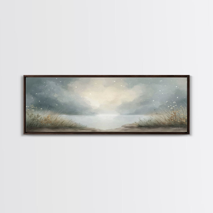 Pathway Of Peace | Framed Canvas Print | Christian Wall Art | Christian Art Canvas | Jesus Painting | Panoramic Art | Christian Christmas A