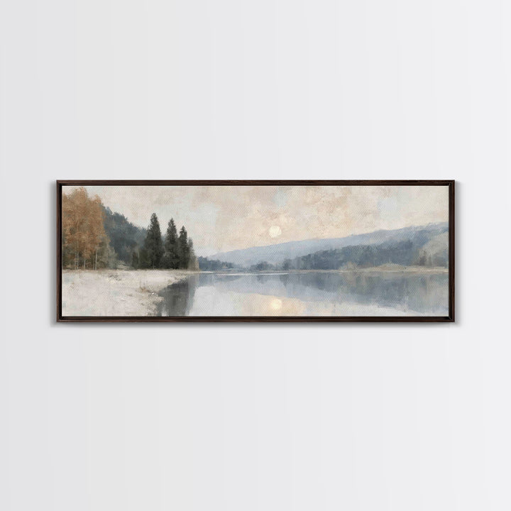 Still Waters Hope - Framed Canvas Print - Christian Art Canvas - Christian Wall Art - Panoramic Print - Christian Decor - Christian Gift