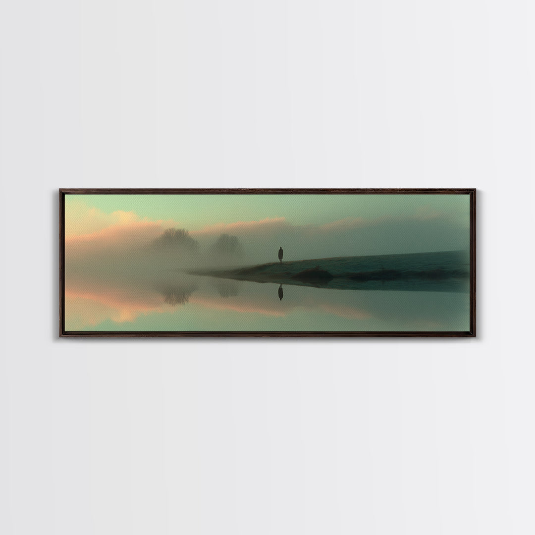 Heavenly Dawn, Framed Canvas Print, Christian Art Canvas, Jesus Painting, Panoramic Wall Art, Christian Wall Art, Christmas Art