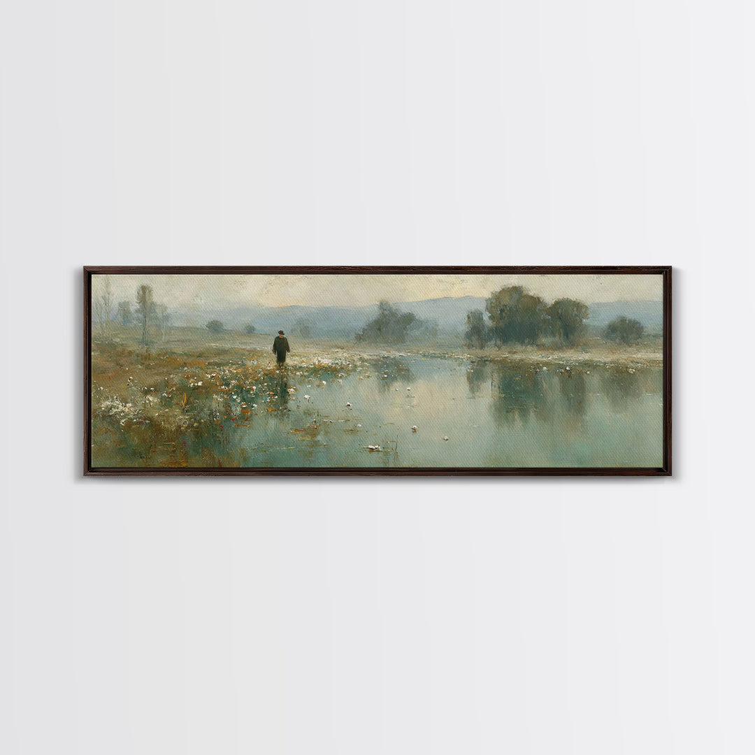 Morning Mercy – Framed Canvas Print – Panoramic Print – Christian Wall Art – Jesus Canvas Art – Christian Art Canvas – Christmas Art