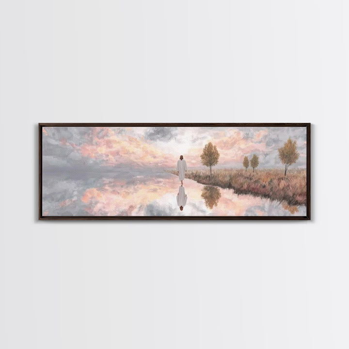 Radiant Promise – Framed Canvas Print – Panoramic Wall Art – Christian Art Canvas – Jesus Painting – Christian Wall Art – Christmas Art