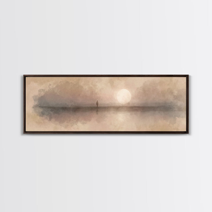 Journey At Dawn | Framed Canvas Print | Christian Wall Art | Panoramic Art | Christian Art Canvas | Christian Christmas Art