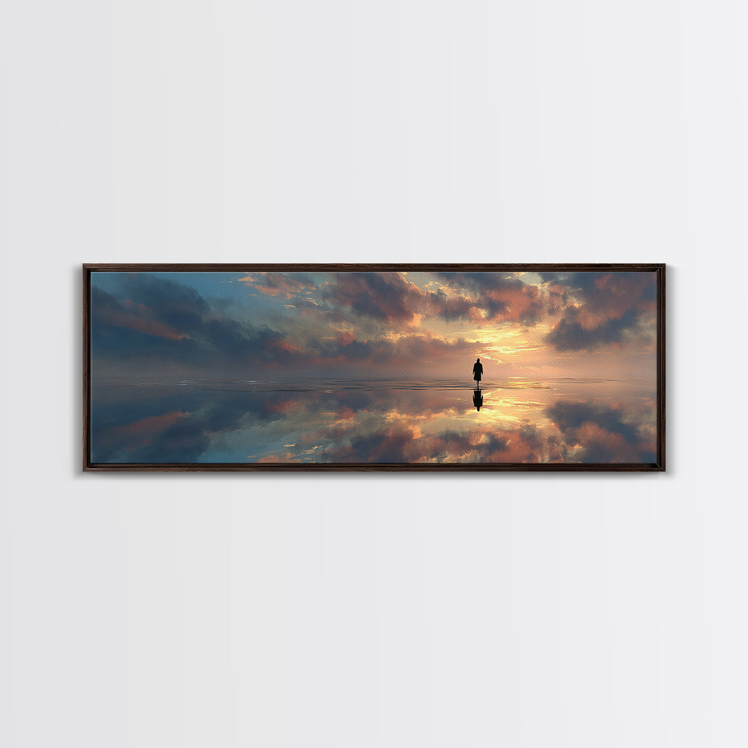 Heaven’s Horizon – Framed Canvas Print – Christian Wall Art – Panoramic Wall Art – Christian Art Canvas – Jesus Painting