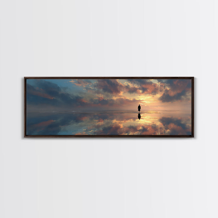 Heaven’s Horizon – Framed Canvas Print – Christian Wall Art – Panoramic Wall Art – Christian Art Canvas – Jesus Painting