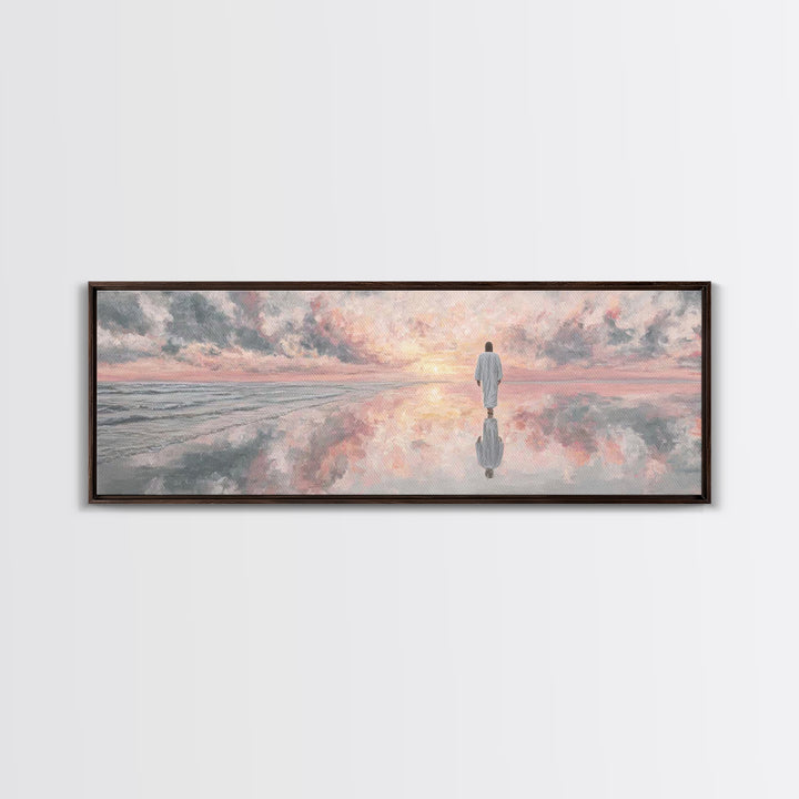 Dawn Of Mercy | Framed Canvas Print | Panoramic Painting | Christian Art | Jesus Painting | Christian Art Canvas | Large Christian Art