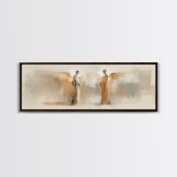 Seraphic Vision Soft | Framed Canvas Print | Christian Art | Christian Canvas Art | Panoramic Painting | Christmas Art | Christian Christma