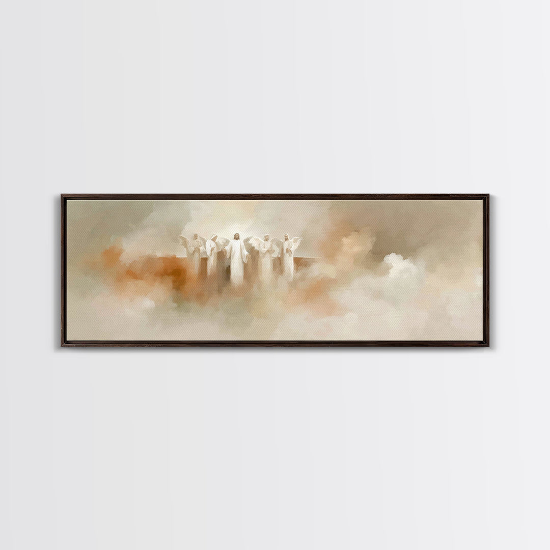 Ascension Glory Host | Framed Canvas Print | Panoramic Wall Art | Christian Art | Christian Painting | Christian Art Canvas | Christmas Art