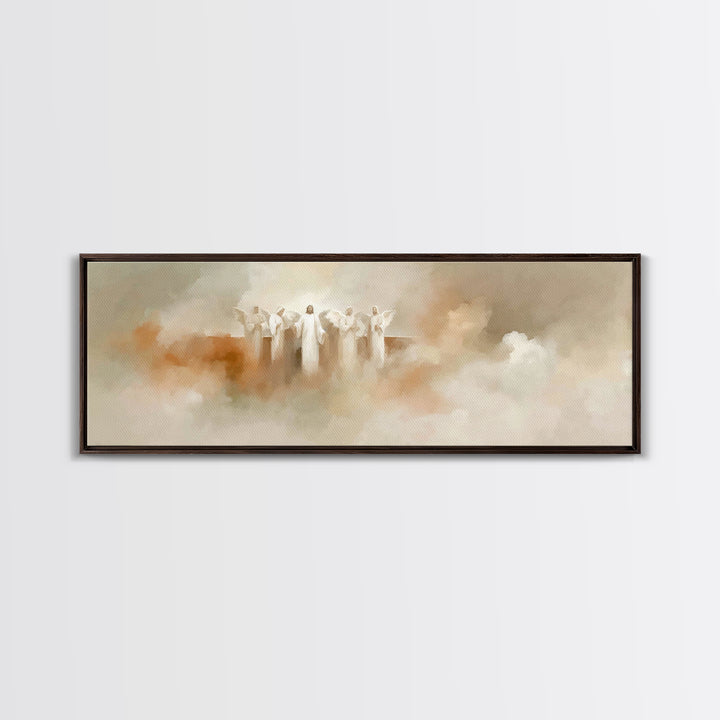 Ascension Glory Host | Framed Canvas Print | Panoramic Wall Art | Christian Art | Christian Painting | Christian Art Canvas | Christmas Art