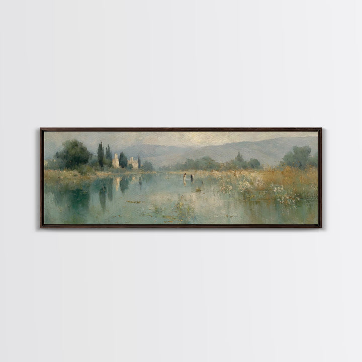 Blessed Communion, Framed Canvas Print, Christian Wall Art, Jesus Painting, Panoramic Painting, Christian Decor For Home, Christmas Art Wor