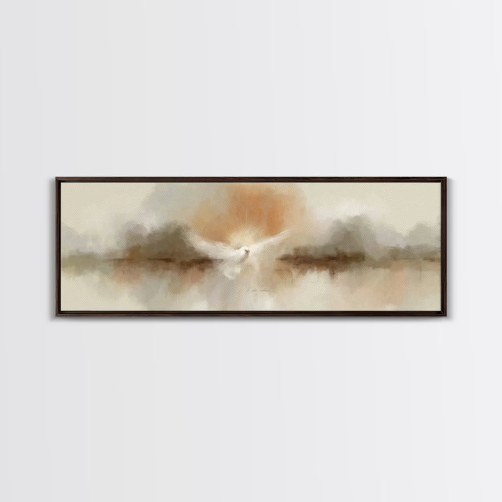Majestic Spirit Rise | Framed Canvas Print | Christian Wall Art | Panoramic Art | Christian Art Canvas | Christian Gift | Christmas Art