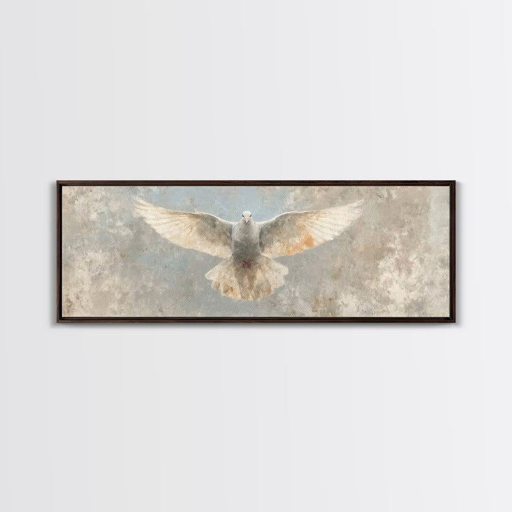 Peaceful Spirit Glow, Framed Canvas Print, Christian Art Canvas, Panoramic Art, Christian Wall Art, Christian Christmas Art, Christian Gift