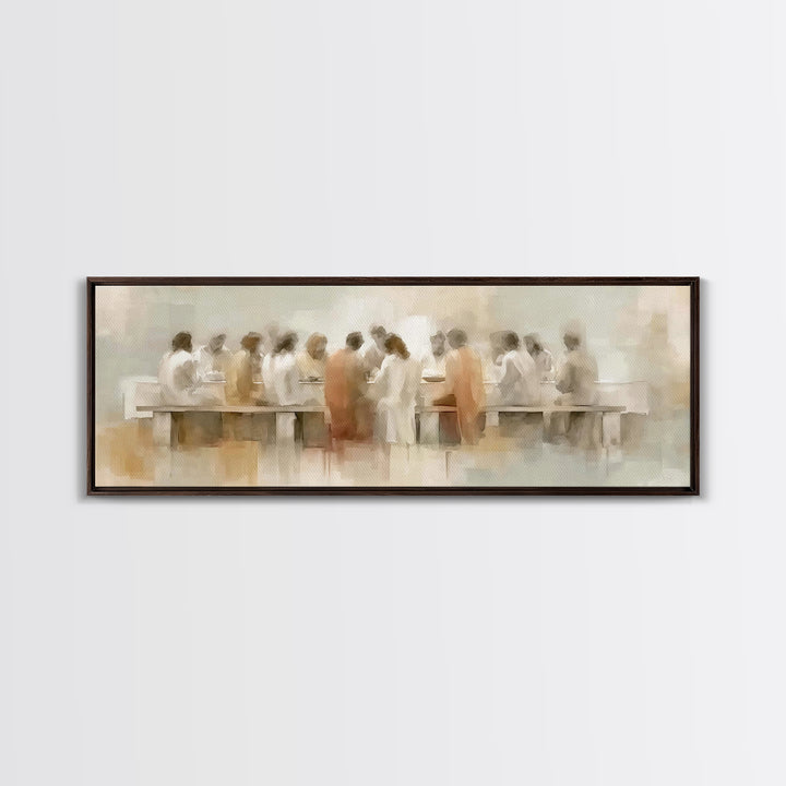 Upper Room Glow | Framed Canvas Print | Panoramic Art | Jesus Canvas Art | Christian Art Work | Large Christian Painting