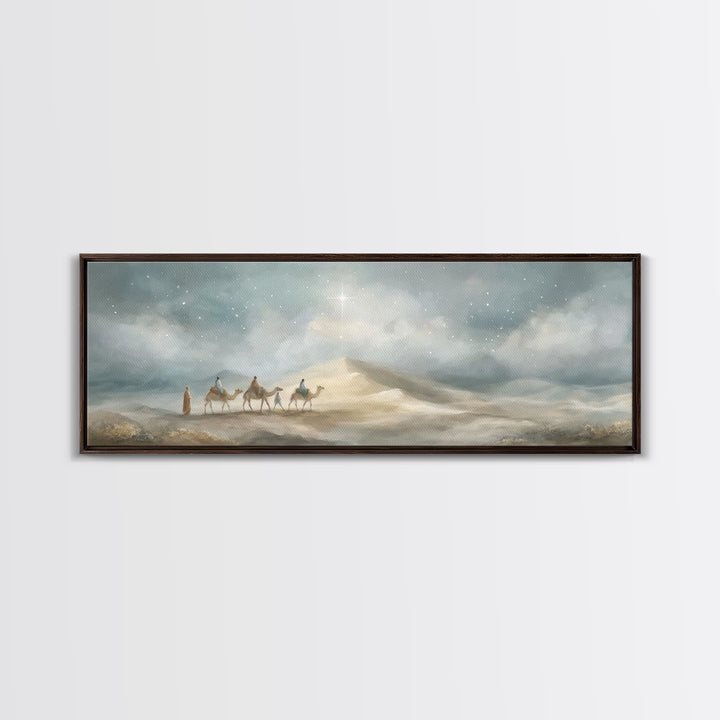 Holy Star Caravan – Framed Canvas Print – Christian Art Canvas – Panoramic Art – Christian Wall Art – Christmas Art – Jesus Art Print