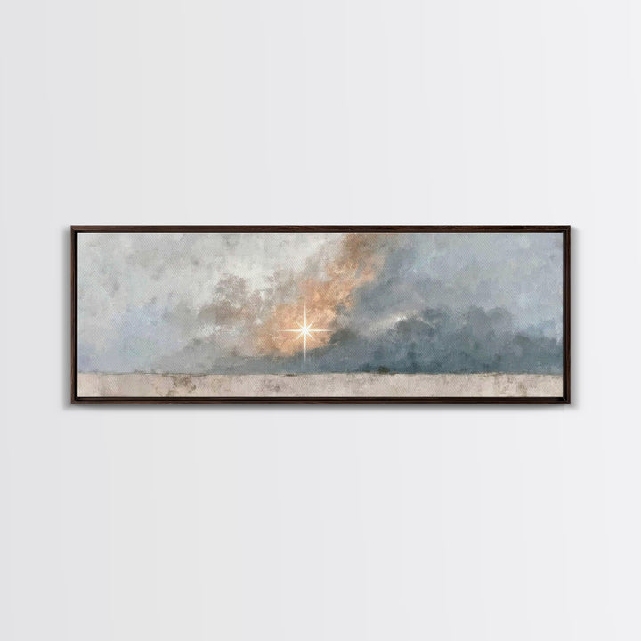 Sacred Ascension – Framed Canvas Print – Christian Art Canvas – Panoramic Wall Art – Jesus Painting – Christian Wall Art – Christian Christ