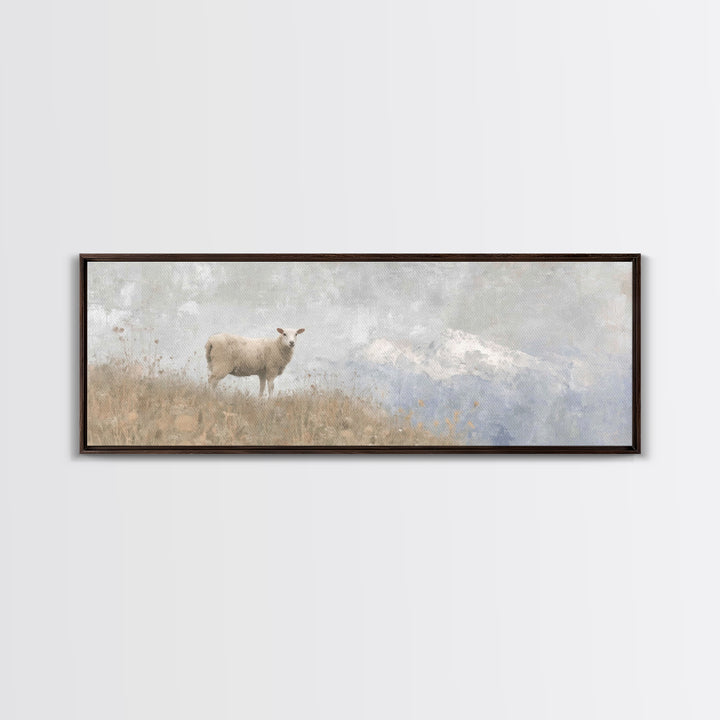 Shepherd’s Hope – Framed Canvas Print – Christian Wall Art – Christian Art Canvas – Panoramic Painting – Christian Decor – Christian Gift