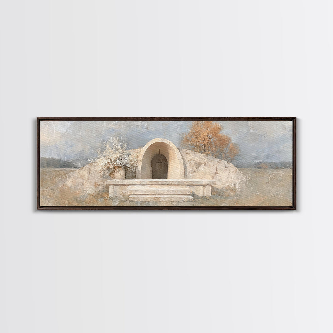 Risen Dawn | Framed Canvas Print | Christian Wall Art | Christian Art Canvas | Panoramic Art | Christian Art | Christian Gift