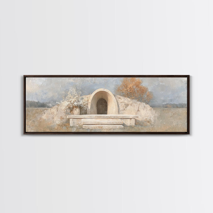 Risen Dawn | Framed Canvas Print | Christian Wall Art | Christian Art Canvas | Panoramic Art | Christian Art | Christian Gift