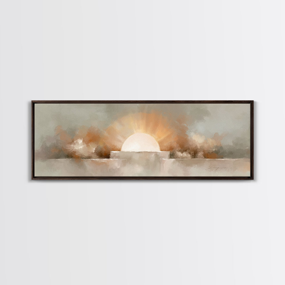 Stone Of Glory – Framed Canvas Print – Christian Wall Art – Christian Art Canvas – Panoramic Painting – Christian Art – Christian Gift