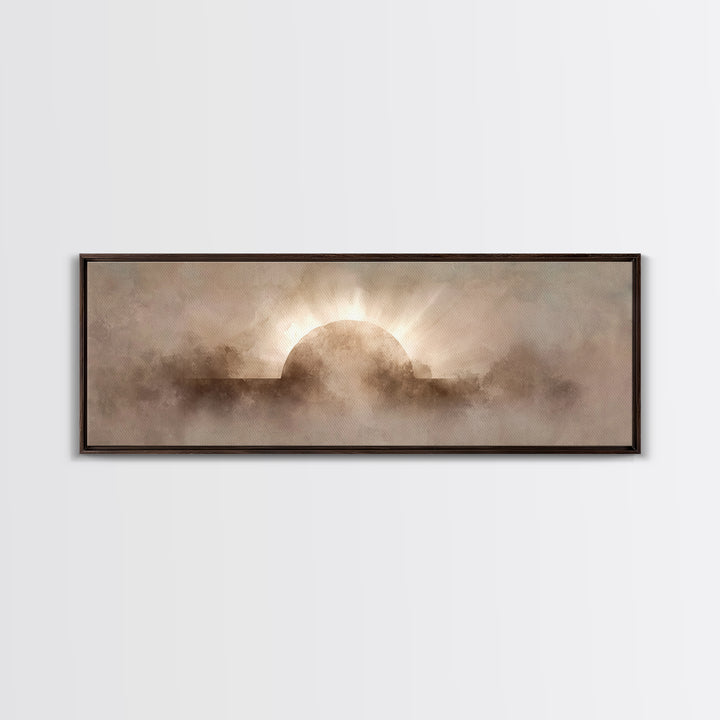 He Is Risen – Framed Canvas Print – Christian Wall Art – Christian Art Canvas – Panoramic Print – Christian Art – Christian Gift