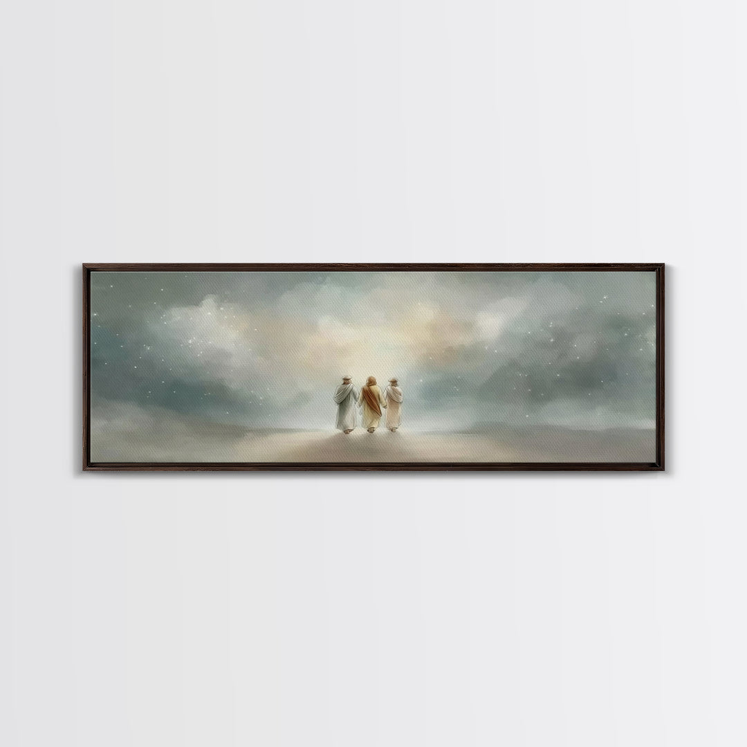 Guided By Glory | Framed Canvas Print | Christian Wall Art | Christian Art Canvas | Panoramic Art | Christian Art Gift | Christmas Wall Art