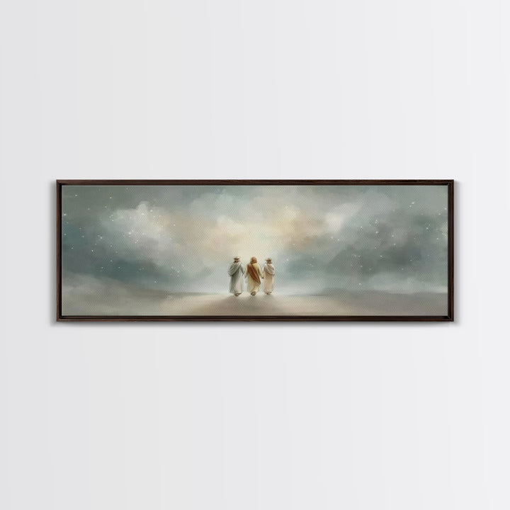 Guided By Glory | Framed Canvas Print | Christian Wall Art | Christian Art Canvas | Panoramic Art | Christian Art Gift | Christmas Wall Art