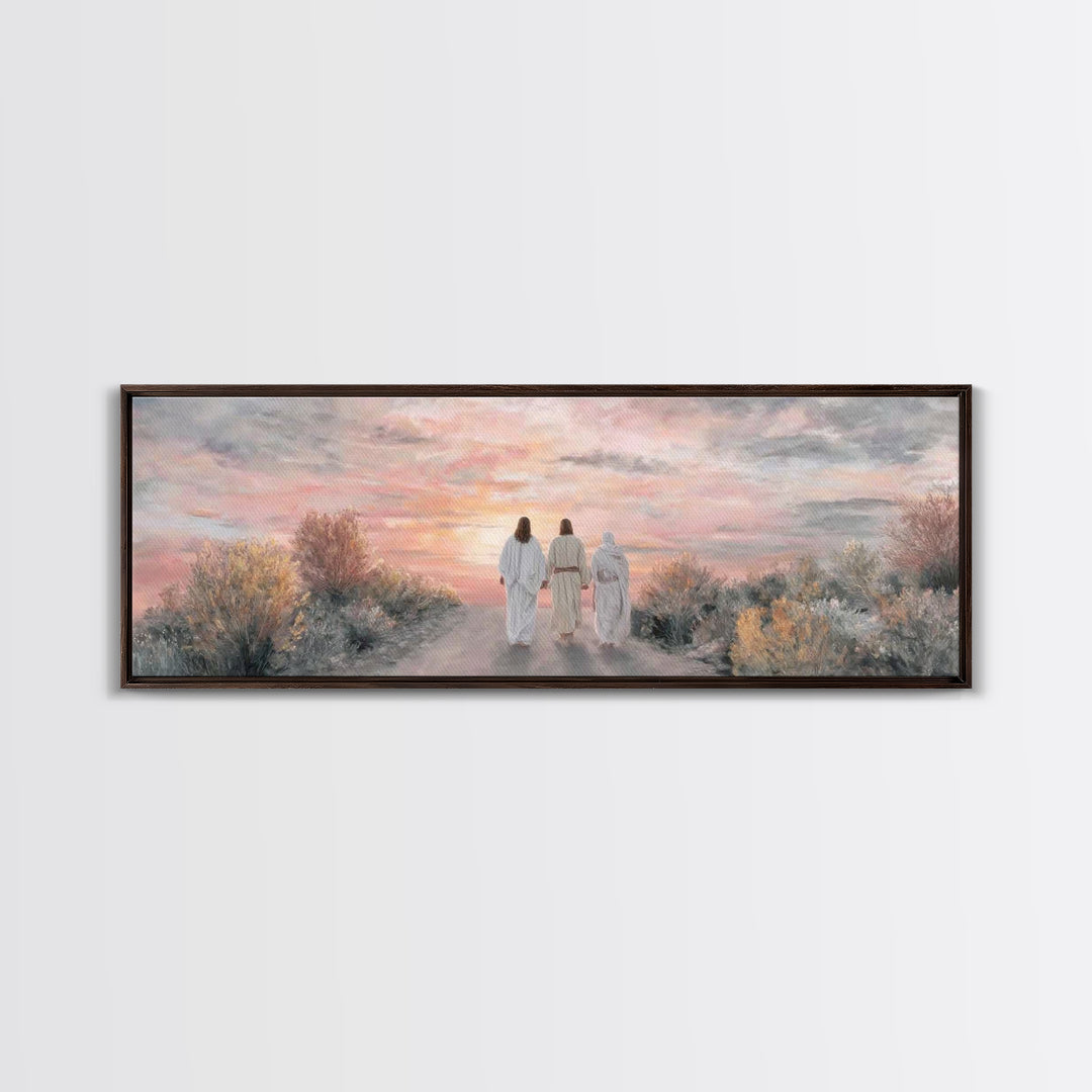 Nativity Star Rising, Framed Canvas Print, Christian Wall Art, Christian Art Canvas, Panoramic Painting, Christmas Art, Christian Christmas