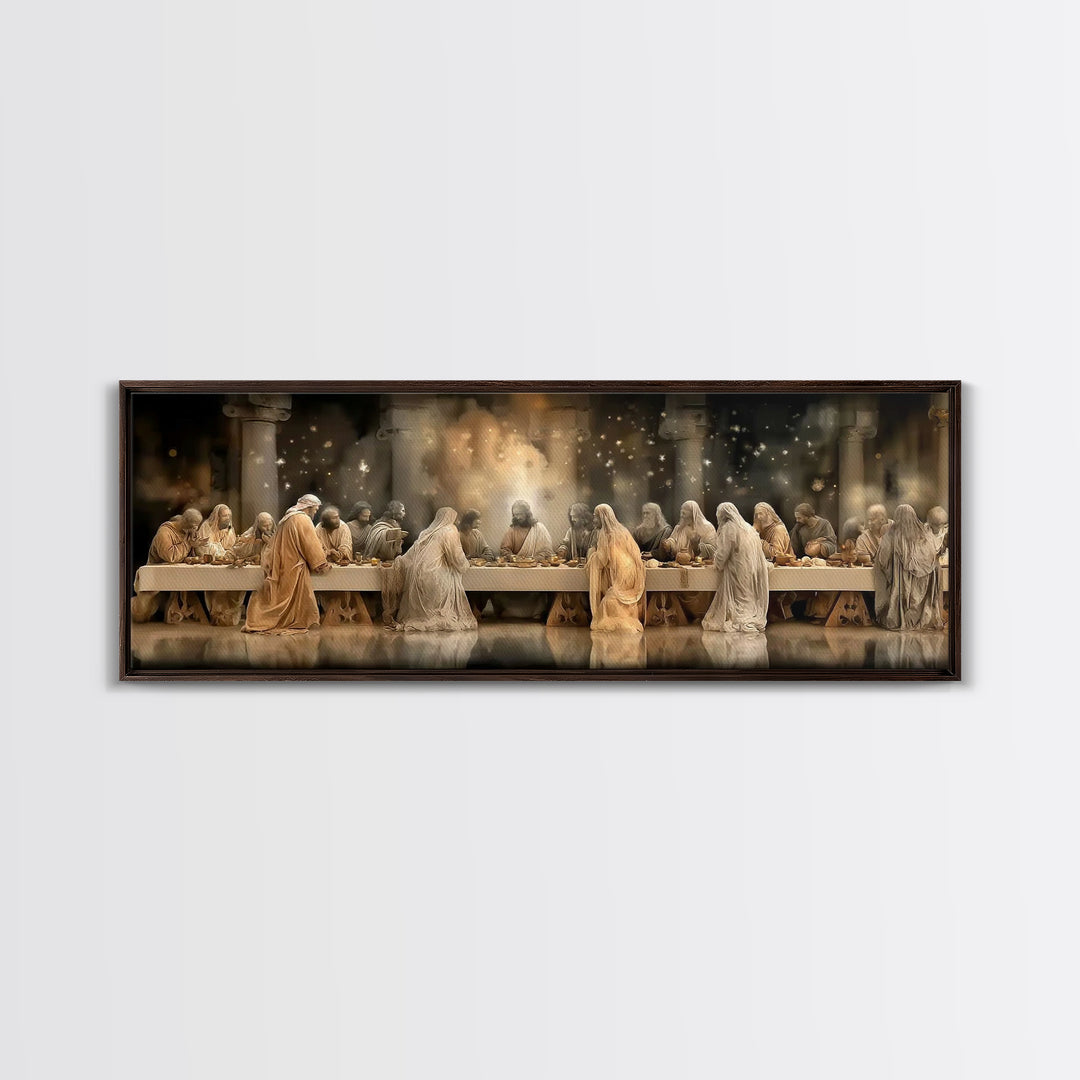 Heavenly Arrival – Framed Canvas Print – Christian Wall Art – Christian Art Canvas – Extra Wide Art – Christian Painting
