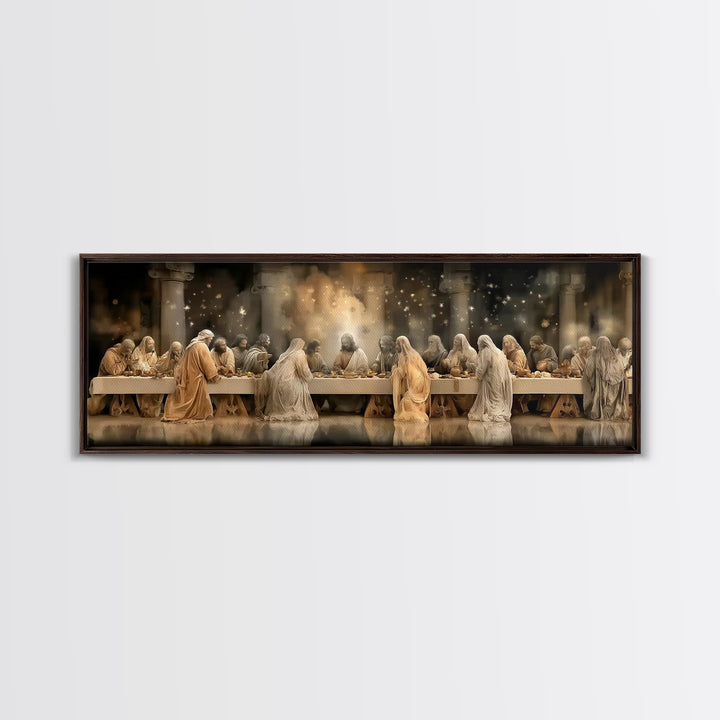 Heavenly Arrival – Framed Canvas Print – Christian Wall Art – Christian Art Canvas – Extra Wide Art – Christian Painting