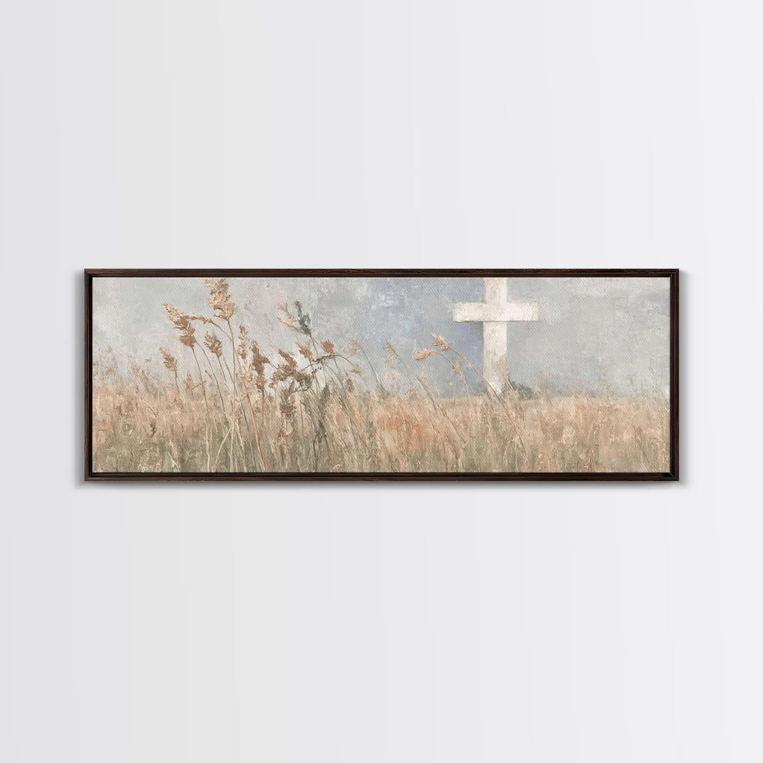Harvest Of Faith, Framed Canvas Print, Christian Art Canvas, Christian Wall Art, Panoramic Print, Christian Decorations