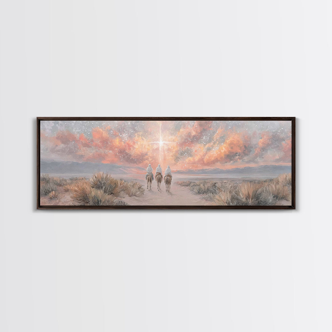 Starward Journey | Framed Canvas Print | Panoramic Wall Art | Christian Art Canvas | Christian Wall Art | Jesus Painting