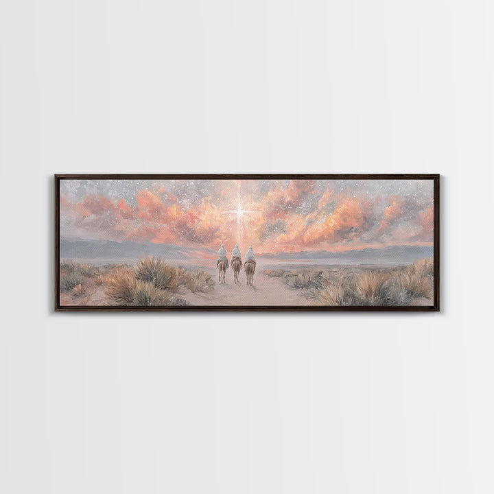 Starward Journey | Framed Canvas Print | Panoramic Wall Art | Christian Art Canvas | Christian Wall Art | Jesus Painting