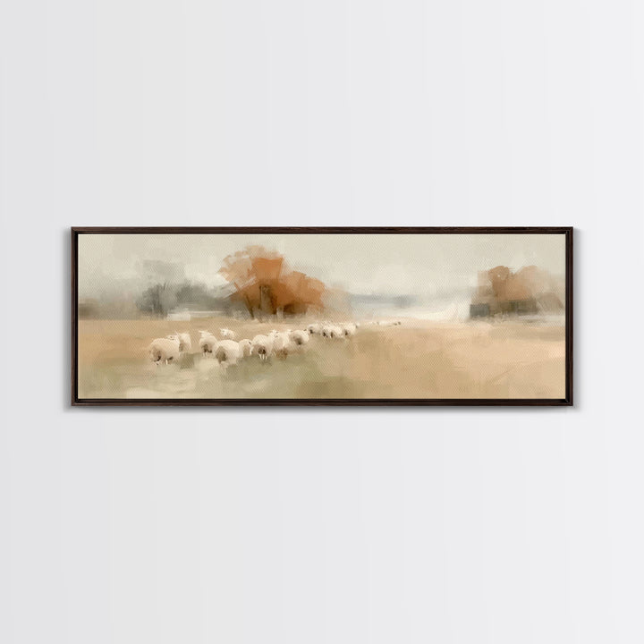 Pasture Of Peace, Framed Canvas Print, Extra Wide Art, Christian Wall Art, Christian Art Canvas, Christian Gift Ideas, Modern Christian Art