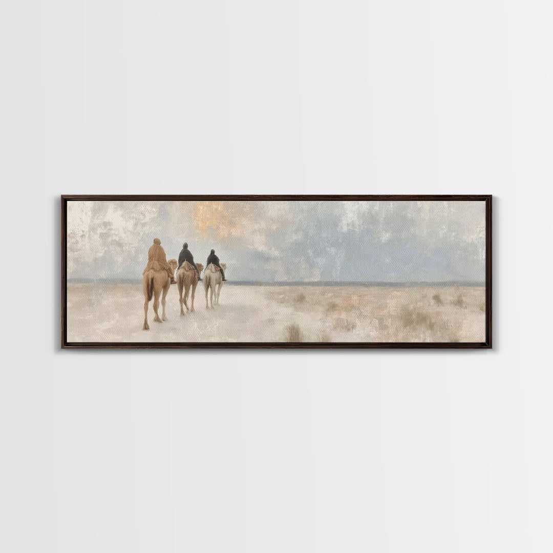 Crescent Promise – Framed Canvas Print – Panoramic Art – Christian Wall Art – Christian Art Canvas – Jesus Painting