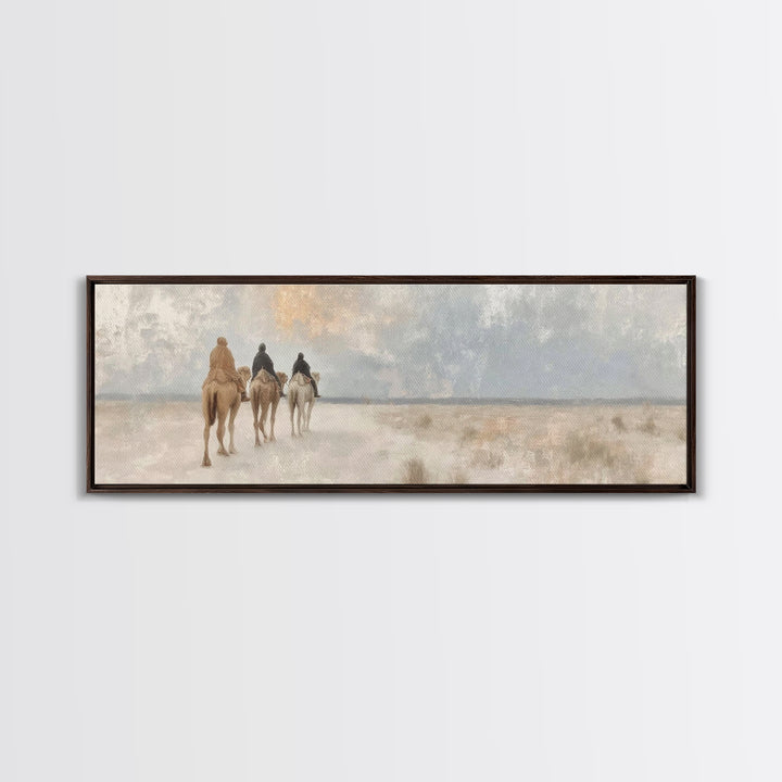 Crescent Promise – Framed Canvas Print – Panoramic Art – Christian Wall Art – Christian Art Canvas – Jesus Painting