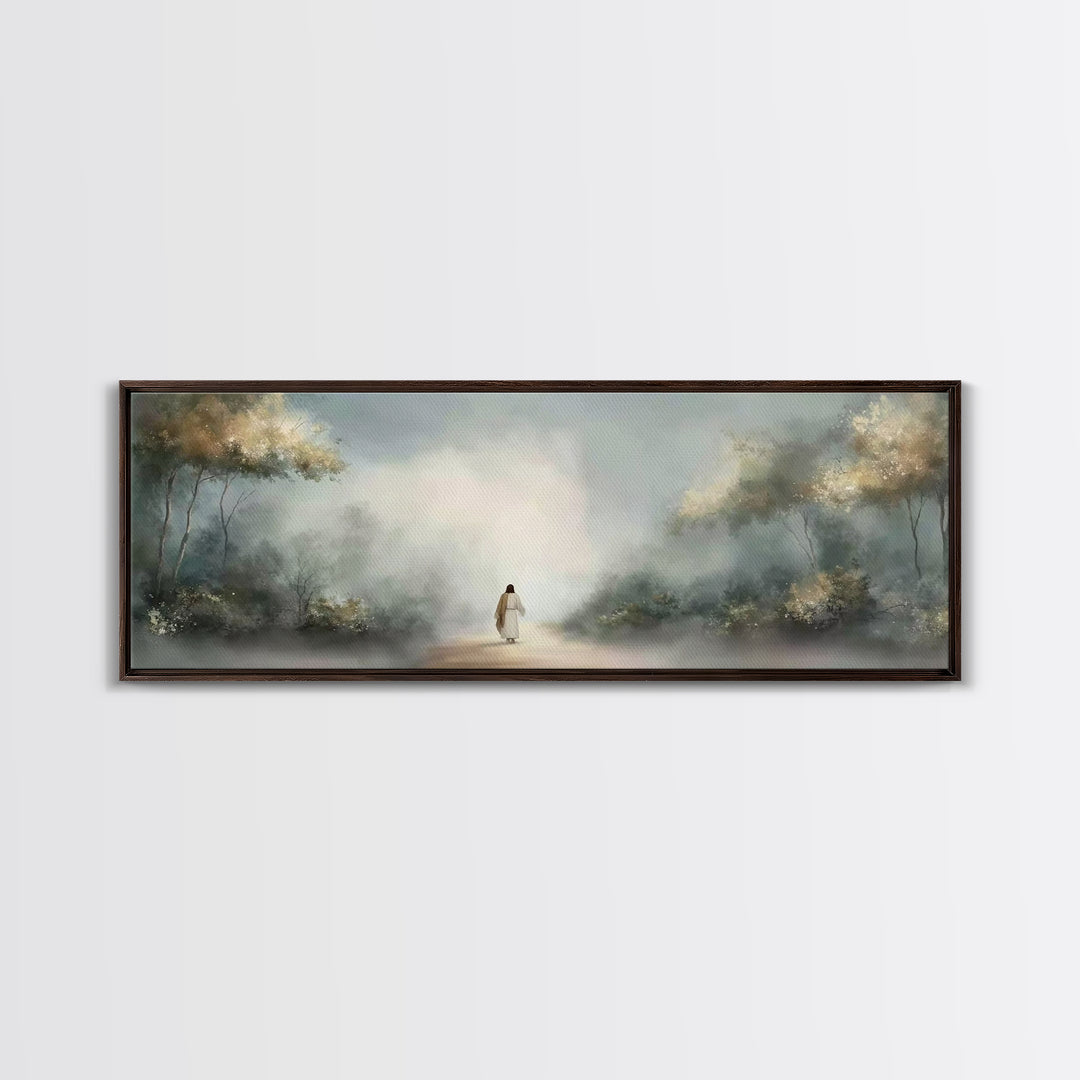 Fields Of Renewal, Framed Canvas Print, Panoramic Art, Christian Art Canvas, Jesus Art Print, Christian Wall Art, Modern Christian Painting