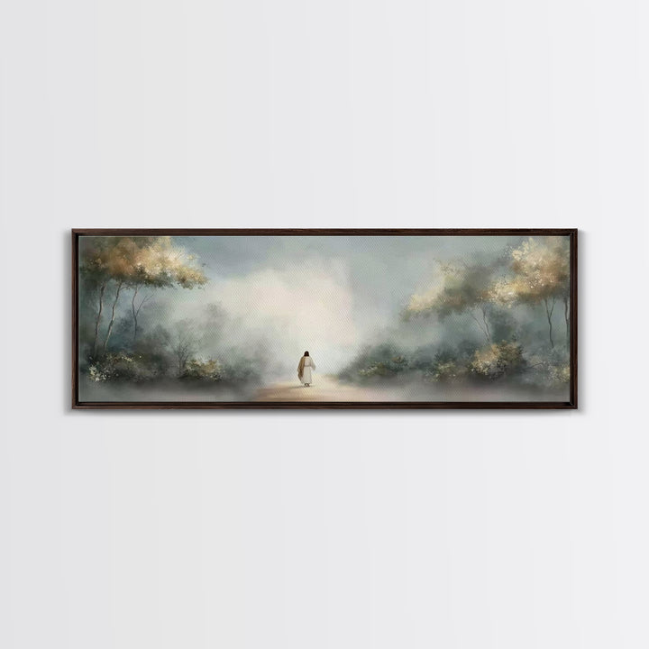 Fields Of Renewal, Framed Canvas Print, Panoramic Art, Christian Art Canvas, Jesus Art Print, Christian Wall Art, Modern Christian Painting