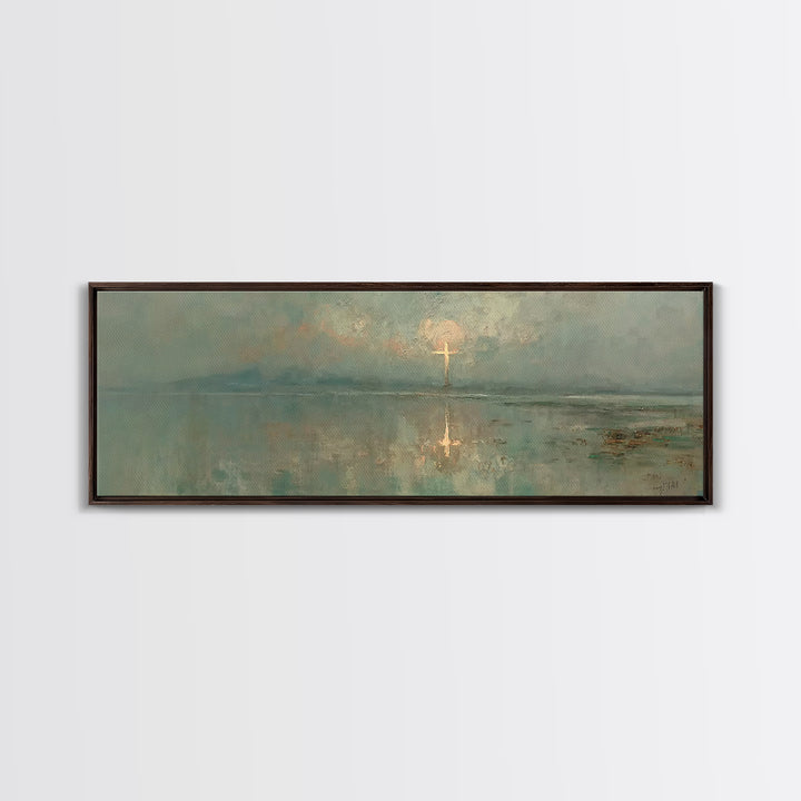 The Eternal Horizon – Framed Canvas Print – Christian Wall Art – Panoramic Art – Christian Art Canvas – Jesus Painting – Christian Christma