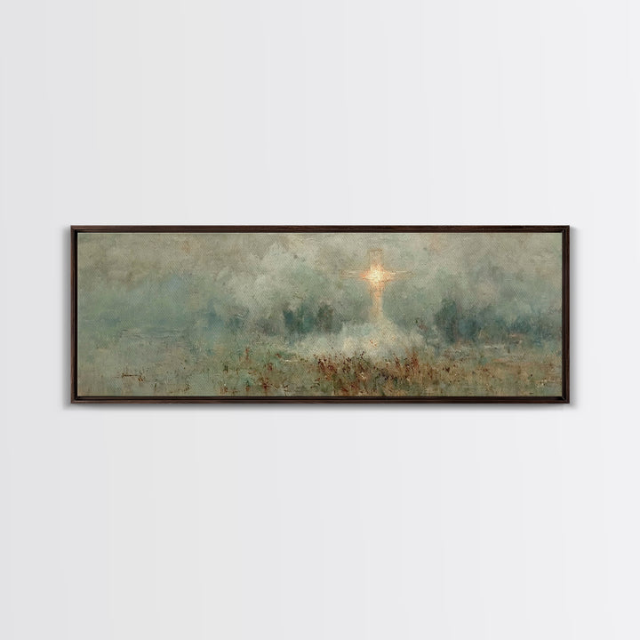 Radiant Salvation – Framed Canvas Print – Christian Wall Art – Christian Art Canvas – Jesus Painting – Christian Christmas Art – Panoramic