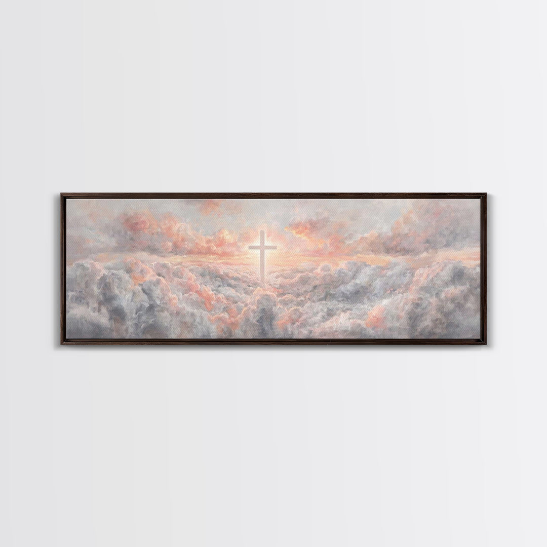 Dawn Of Renewal | Framed Canvas Print | Christian Wall Art | Christian Art Canvas | Christian Painting | Christmas Art Prints | Panoramic P