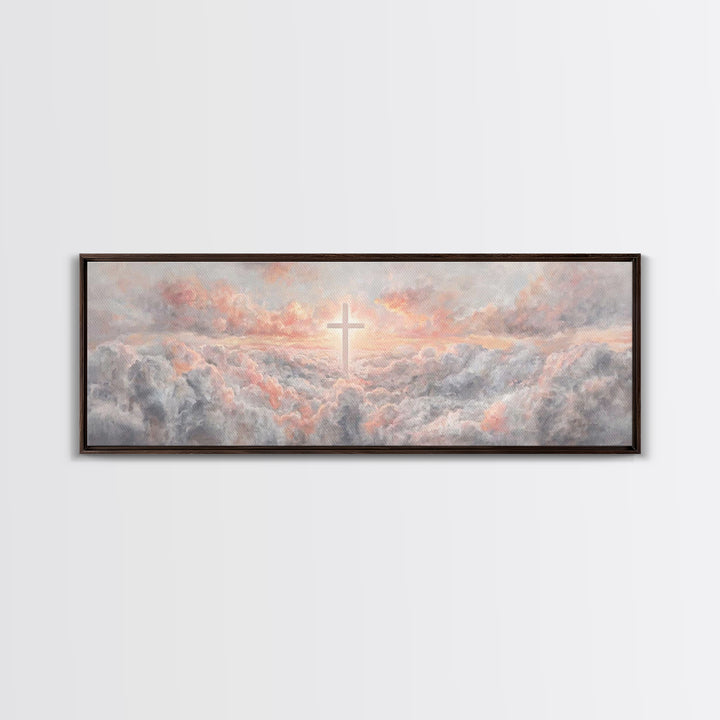 Dawn Of Renewal | Framed Canvas Print | Christian Wall Art | Christian Art Canvas | Christian Painting | Christmas Art Prints | Panoramic P