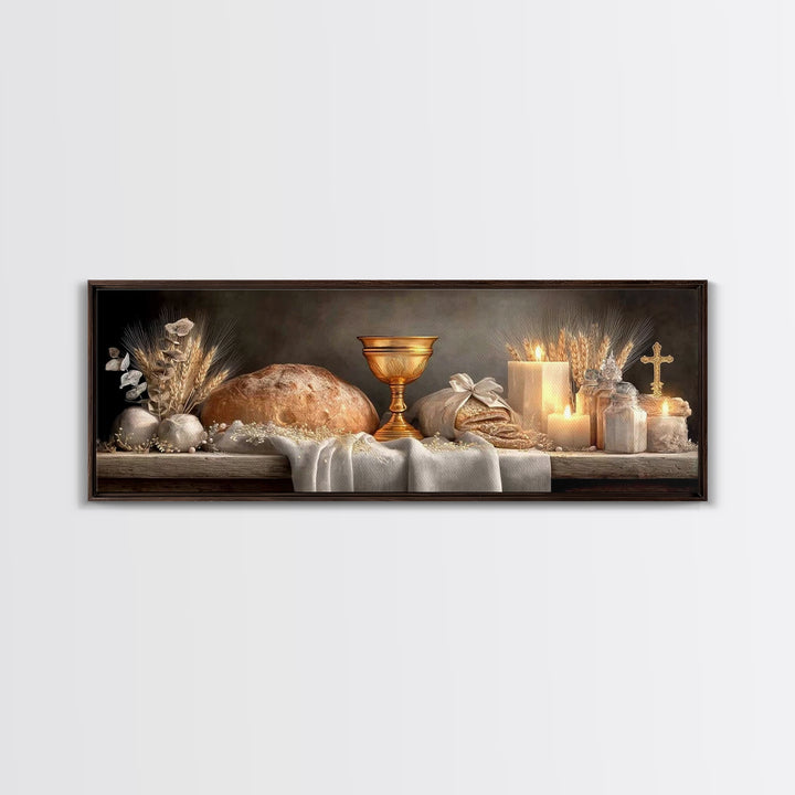 Graceful Harvest | Framed Canvas Print | Christian Wall Art | Christian Christmas Art | Panoramic Print | Christian Art Canvas