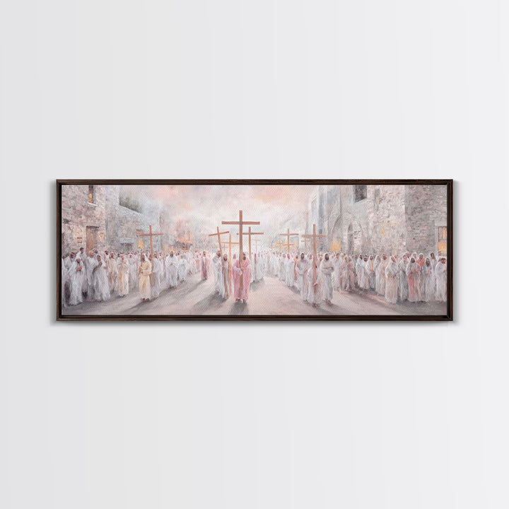 Way Of The Faithful – Framed Canvas Print – Christian Wall Art – Panoramic Frame – Christian Art Canvas – Modern Christian Art – Christian