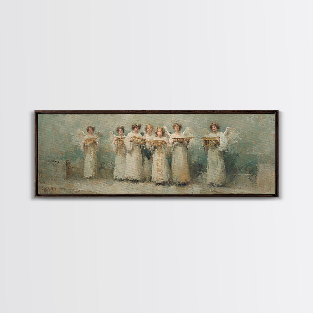 Celestial Offering, Framed Canvas Print, Christian Art Canvas, Panoramic Wall Art, Christian Wall Art, Unique Christian Art