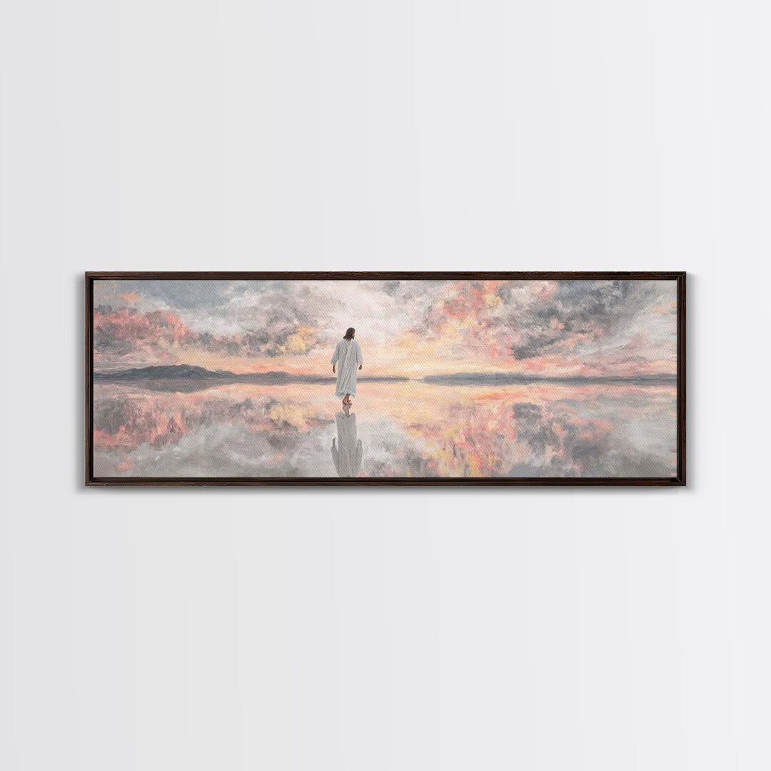 Dawn Of Hope | Framed Canvas Print | Christian Wall Art | Christian Art Canvas | Panoramic Art | Modern Christian Painting